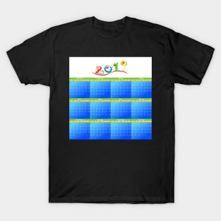 2019 year monthly calendar T-Shirt